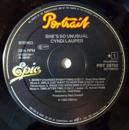 Cyndi Lauper - She's So Unusual (LP, Album)