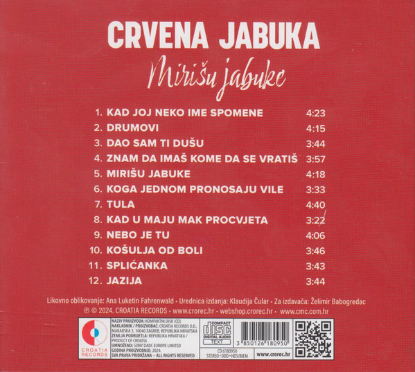 Crvena Jabuka - MiriÅ¡u Jabuke (CD, Album)