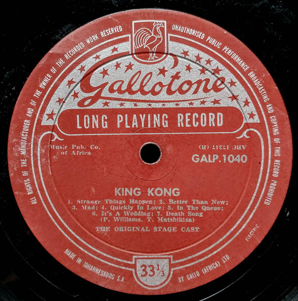The King Kong Cast - King Kong - All African Jazz Opera (LP, Album, Mono, Bur)