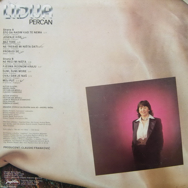 Lidija Percan - Bez Tebe (LP, Album)