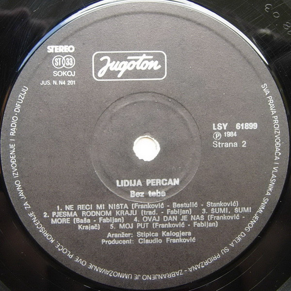 Lidija Percan - Bez Tebe (LP, Album)