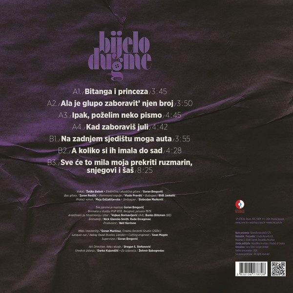 Bijelo Dugme - Bitanga I Princeza (LP, Album, Gat)