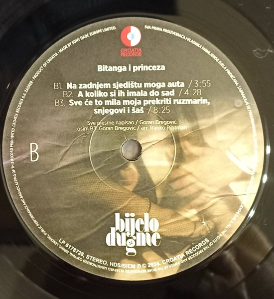 Bijelo Dugme - Bitanga I Princeza (LP, Album, Gat)