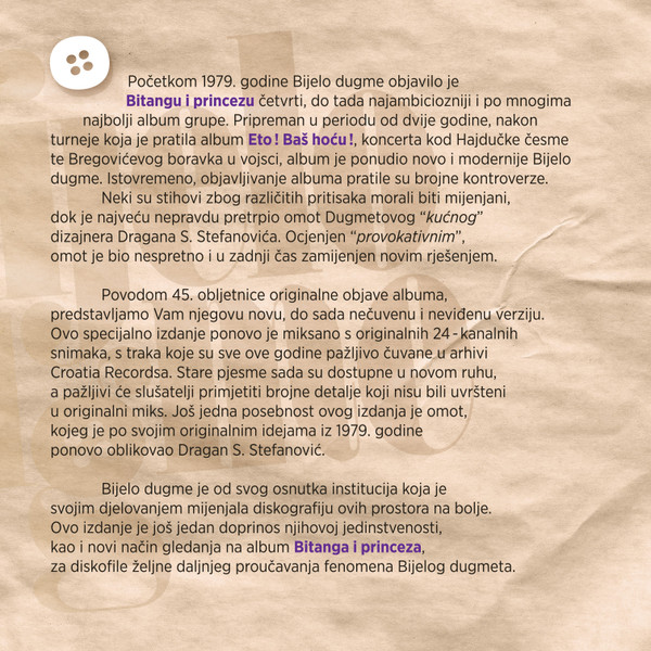 Bijelo Dugme - Bitanga I Princeza (SACD, Hybrid, Multichannel, Album, RE, RM)