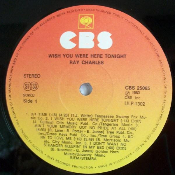Ray Charles - Wish You Were Here Tonight (LP, Album)