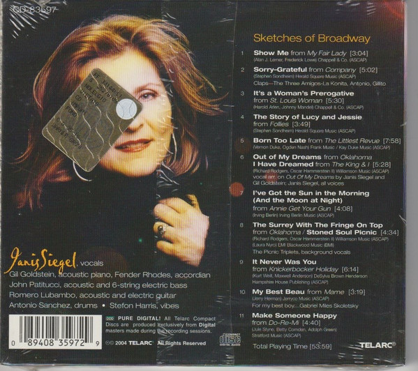 Janis Siegel - Sketches Of Broadway (CD, Album, Dig)