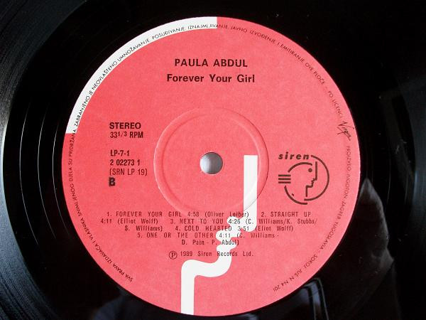Paula Abdul - Forever You Girl (LP, Album)