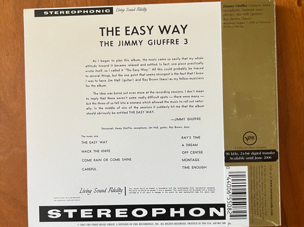 The Jimmy Giuffre 3* - The Easy Way (CD, Ltd, RE, RM, Lon)