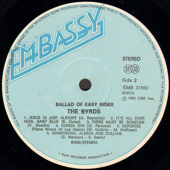 The Byrds - Ballad Of Easy Rider (LP, Album, RE)