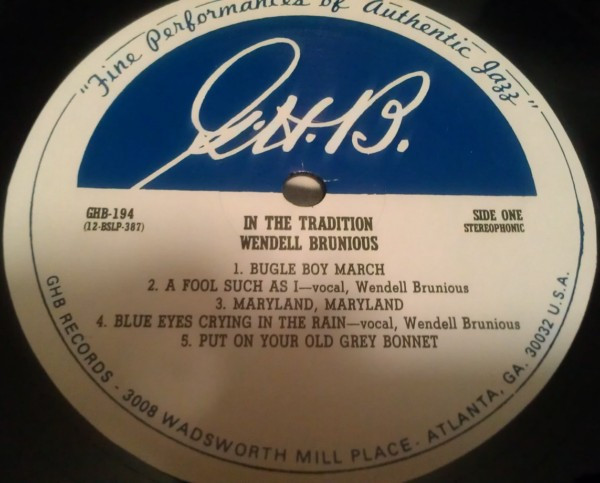 Wendell Brunious - In The Tradition (LP)