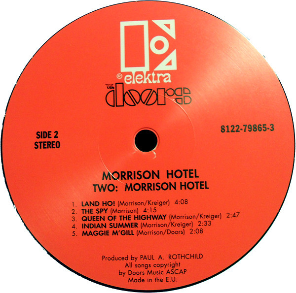 The Doors - Morrison Hotel (LP, Album, RE, Gat)