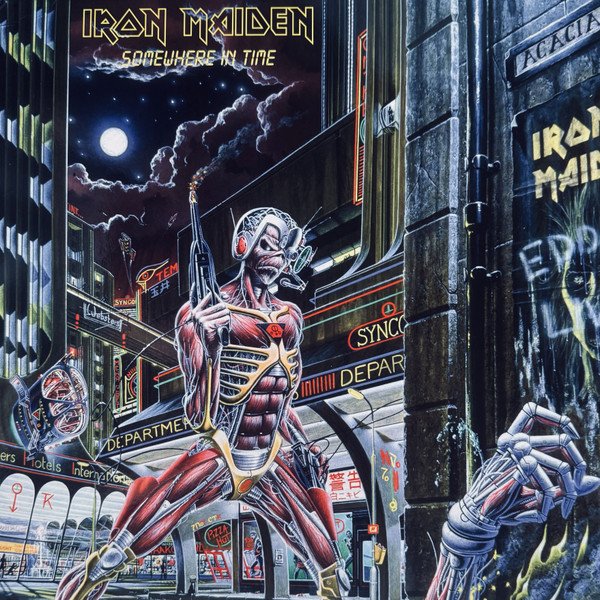 Iron Maiden - Somewhere in Time  (LP, Album, RE, RM)