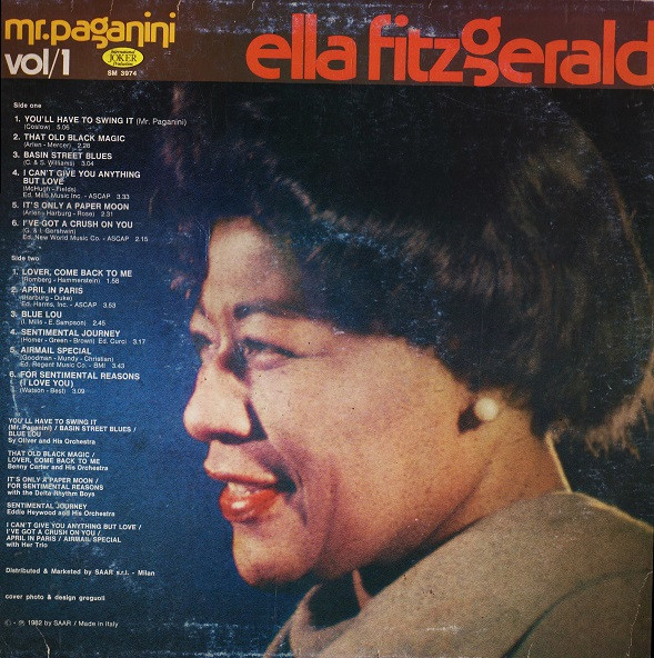 Ella Fitzgerald - Vol/1: Mr. Paganini  (LP, Comp)