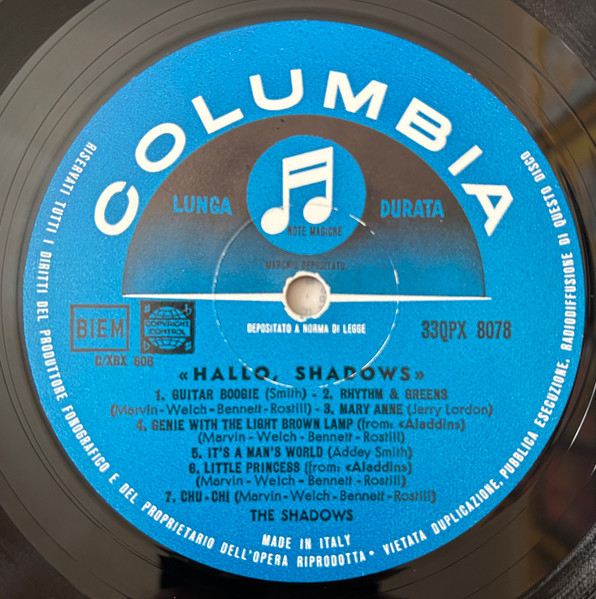 The Shadows - Hallo, Shadows (LP, Comp, Mono, blu)
