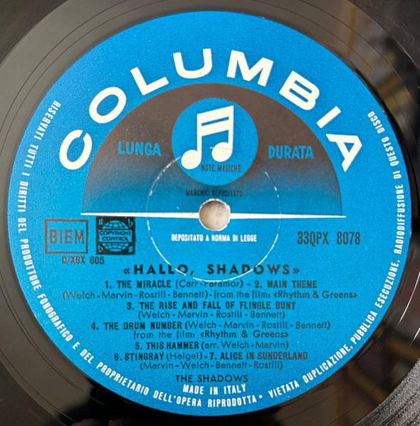 The Shadows - Hallo, Shadows (LP, Comp, Mono, blu)