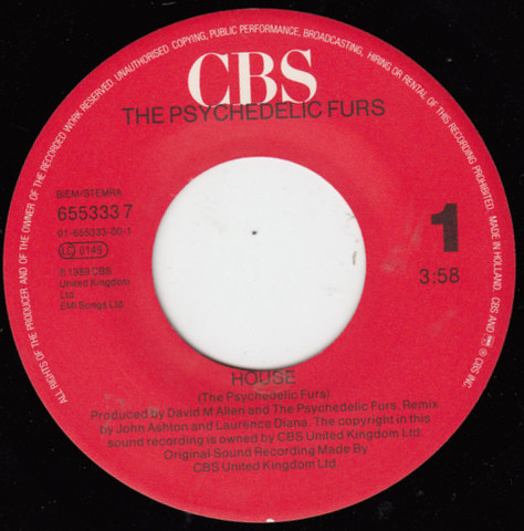The Psychedelic Furs - House (7