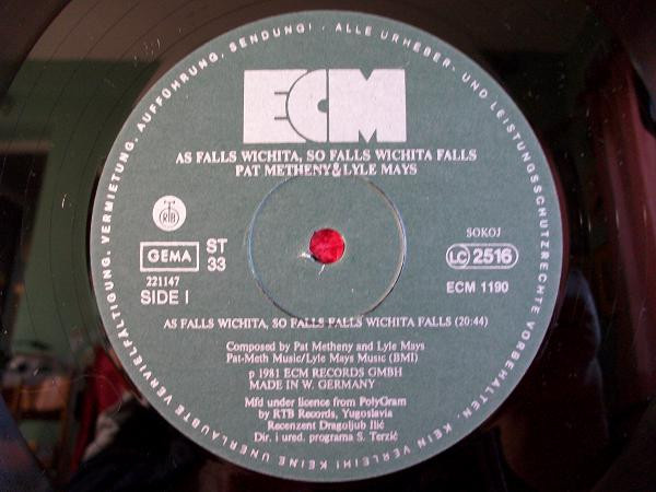 Pat Metheny & Lyle Mays - As Falls Wichita, So Falls Wichita Falls (LP, Album)