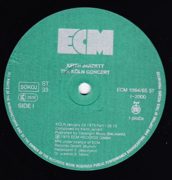 Keith Jarrett - The Köln Concert (2xLP, Album)