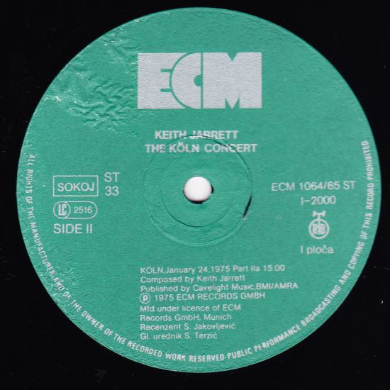 Keith Jarrett - The Köln Concert (2xLP, Album)