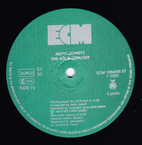 Keith Jarrett - The Köln Concert (2xLP, Album)