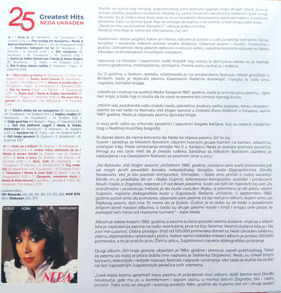 Neda Ukraden - 25 Greatest Hits - Neda Ukraden (2xLP, Comp, Gat)