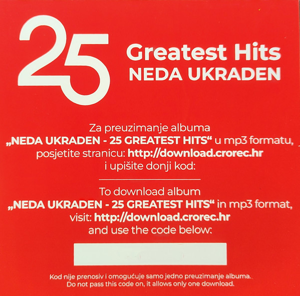 Neda Ukraden - 25 Greatest Hits - Neda Ukraden (2xLP, Comp, Gat)