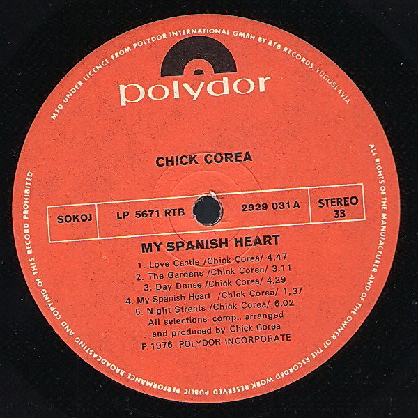 Chick Corea - My Spanish Heart (2xLP, Album)