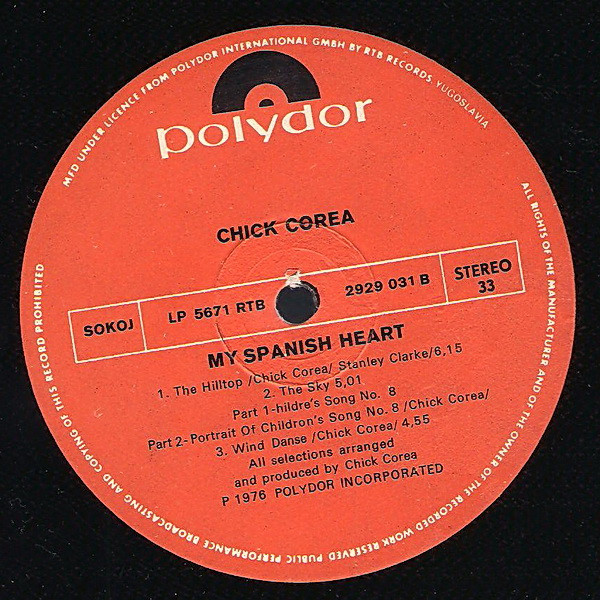 Chick Corea - My Spanish Heart (2xLP, Album)