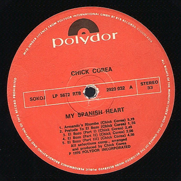 Chick Corea - My Spanish Heart (2xLP, Album)