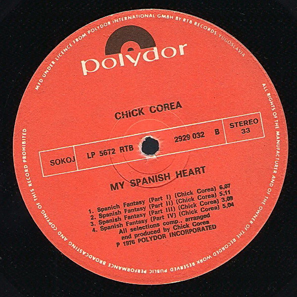 Chick Corea - My Spanish Heart (2xLP, Album)