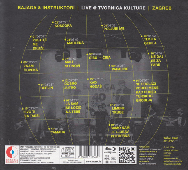 Bajaga I Instruktori - 40 Godina Pozitivne Geografije - Live @ Tvornica Kulture (CD, Album + Blu-ray, Album, Multichannel)