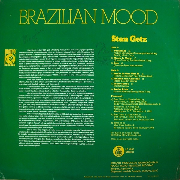 Stan Getz - Brazilian Mood (LP, Comp)