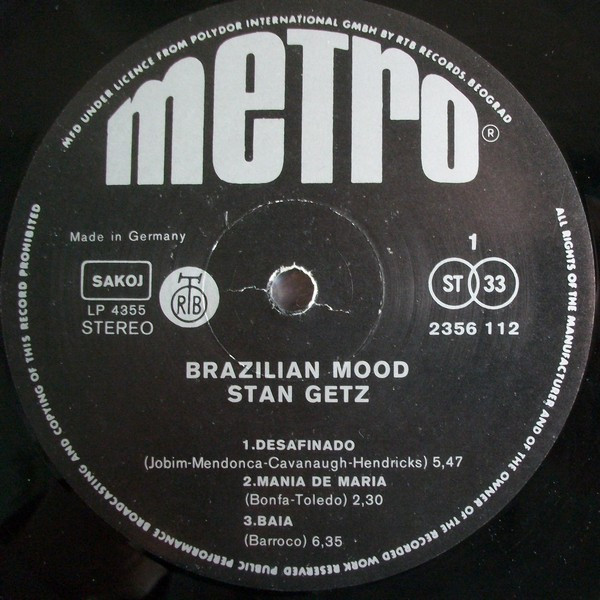 Stan Getz - Brazilian Mood (LP, Comp)
