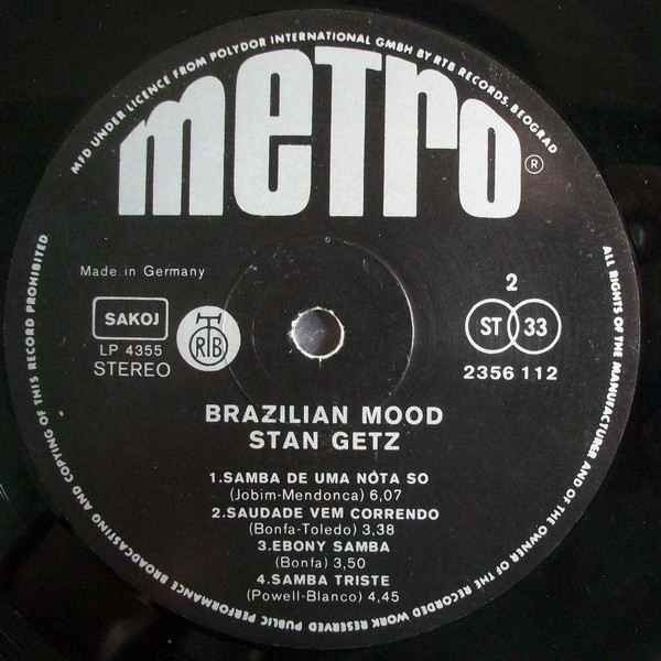 Stan Getz - Brazilian Mood (LP, Comp)