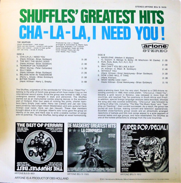 The Shuffles - Shuffles' Greatest Hits Cha-La-La, I Need You! (LP, Comp)