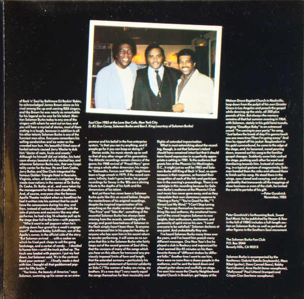 Solomon Burke - Soul Alive! (Captured Live! New Recordings Of Classic Songs By The Bishop Of Soul) (2xLP, Album)
