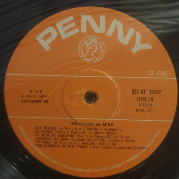 Mina (3) - Milleluci Su Mina (LP, Comp)