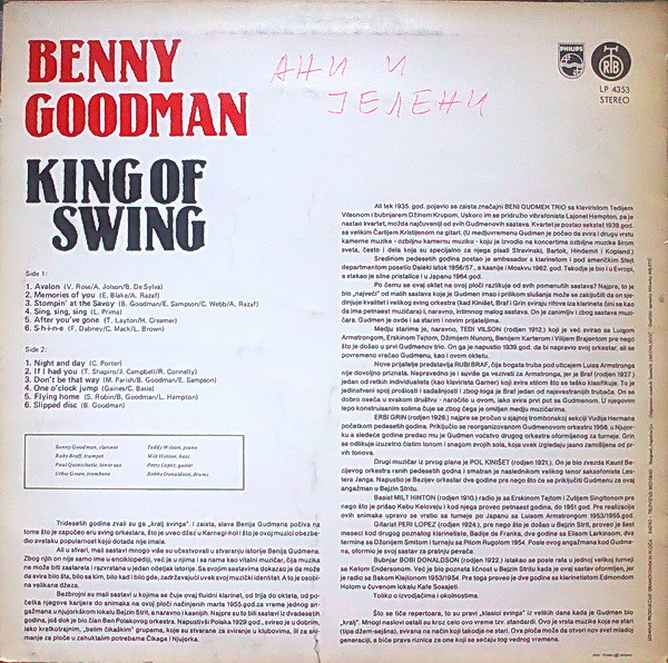 Benny Goodman - King Of Swing (LP)