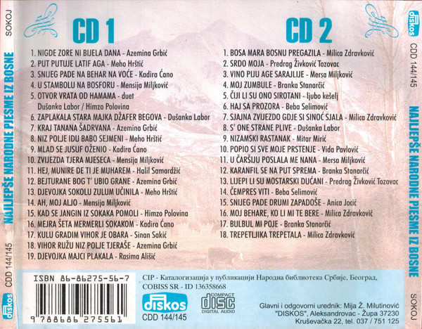 Various - Najljepše Narodne Pjesme Iz Bosne (2xCD)