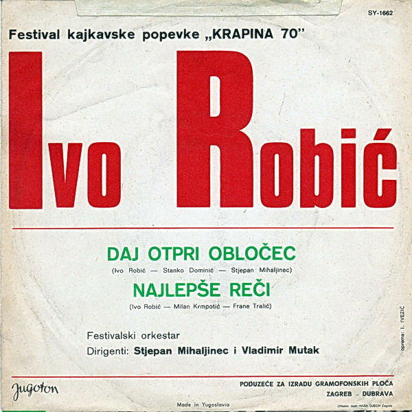 Ivo Robić - Daj Otpri Obločec (7