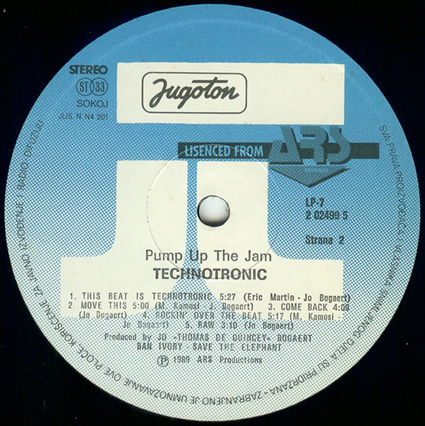 Technotronic - Pump Up The Jam (LP, Album)