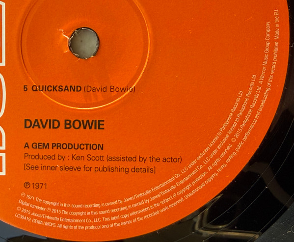 David Bowie - Hunky Dory (LP, Album, RE, RM, 180)