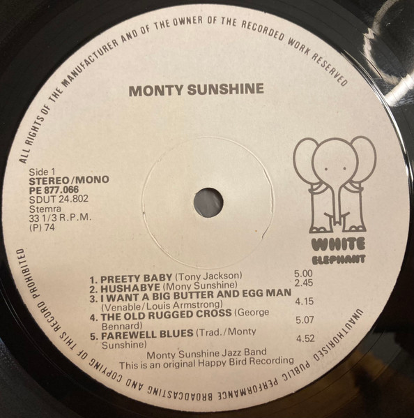 Monty Sunshine - Monty Sunshine (LP, Album, Mono, Whi)