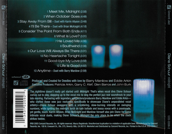 Diane Schuur - Midnight (CD, Album)
