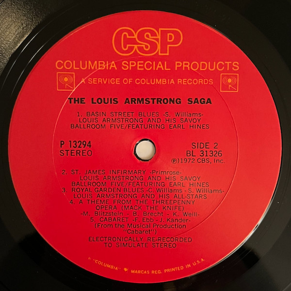 Louis Armstrong - The Louis Armstrong Saga (LP, Comp, RE)