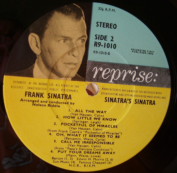 Frank Sinatra - Sinatra's Sinatra : A Collection Of Frank's Favorites (LP, Album)