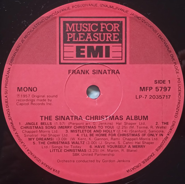 Frank Sinatra - The Sinatra Christmas Album (LP, Album, Mono)