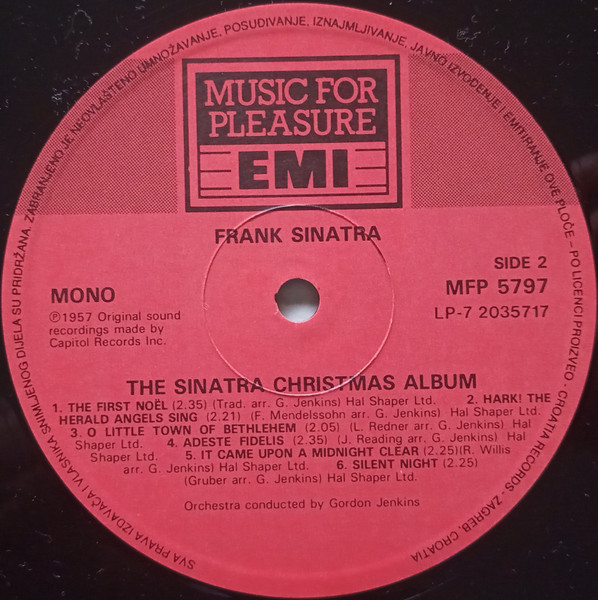 Frank Sinatra - The Sinatra Christmas Album (LP, Album, Mono)