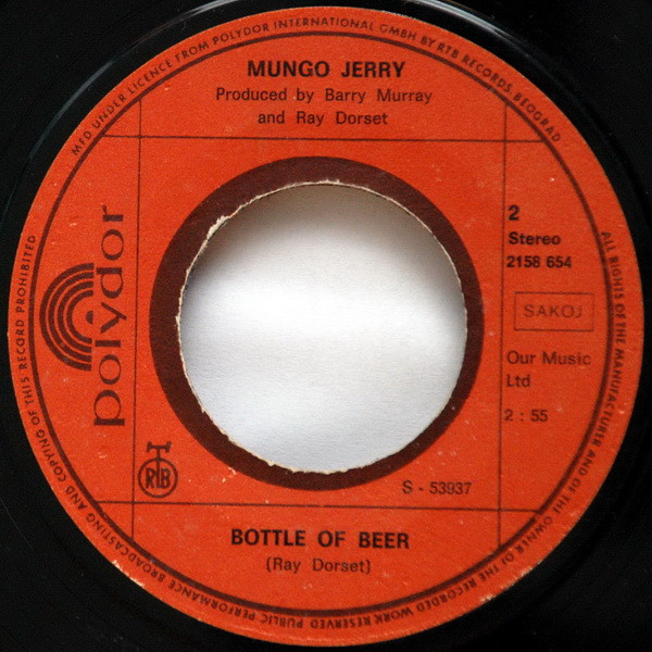 Mungo Jerry - Hello Nadine / Bottle Of Beer (7