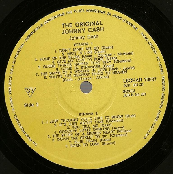 Johnny Cash - The Original Johnny Cash (LP, Comp, Mono)